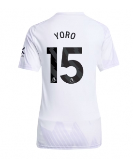 Manchester United Leny Yoro #15 Maglia Gara Trasferta Repliche 2025-26 Donna Maniche Corte